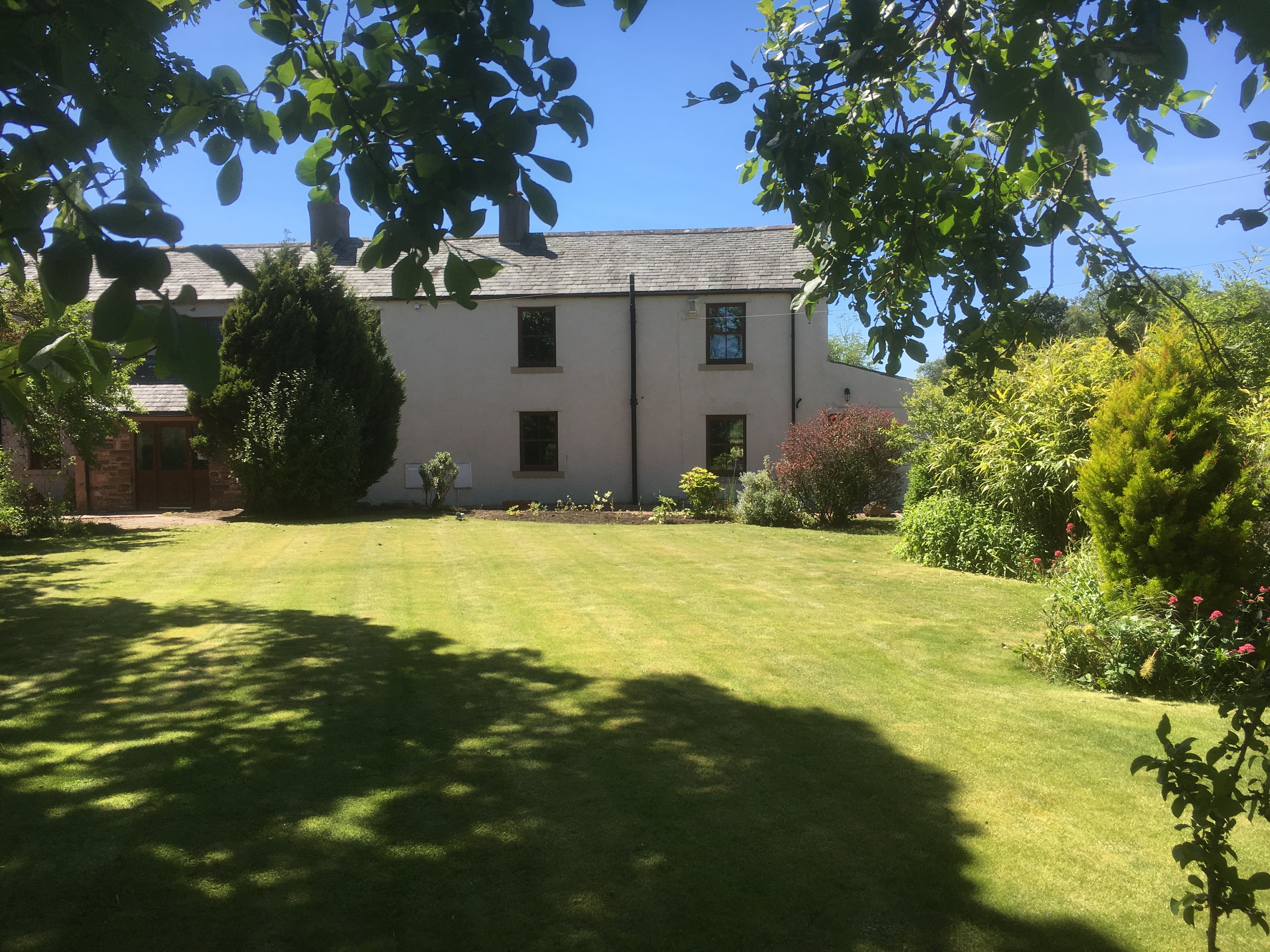 The Front Lawn at Leesrigg Cottage Holiday Cottage